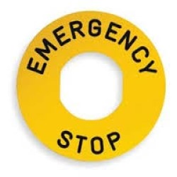 Emergency Stop label